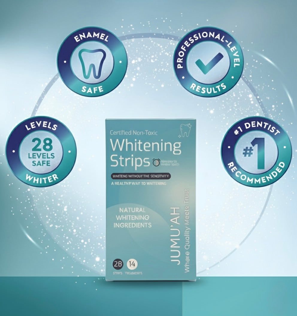 Jumu’ah Teeth Whitening Strips - 14 Treatments - 28 Strips