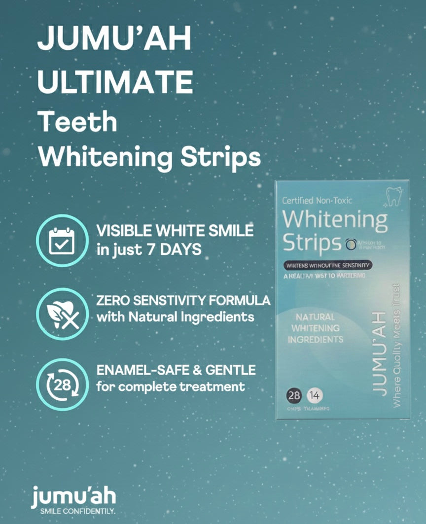 Jumu’ah Teeth Whitening Strips - 14 Treatments - 28 Strips