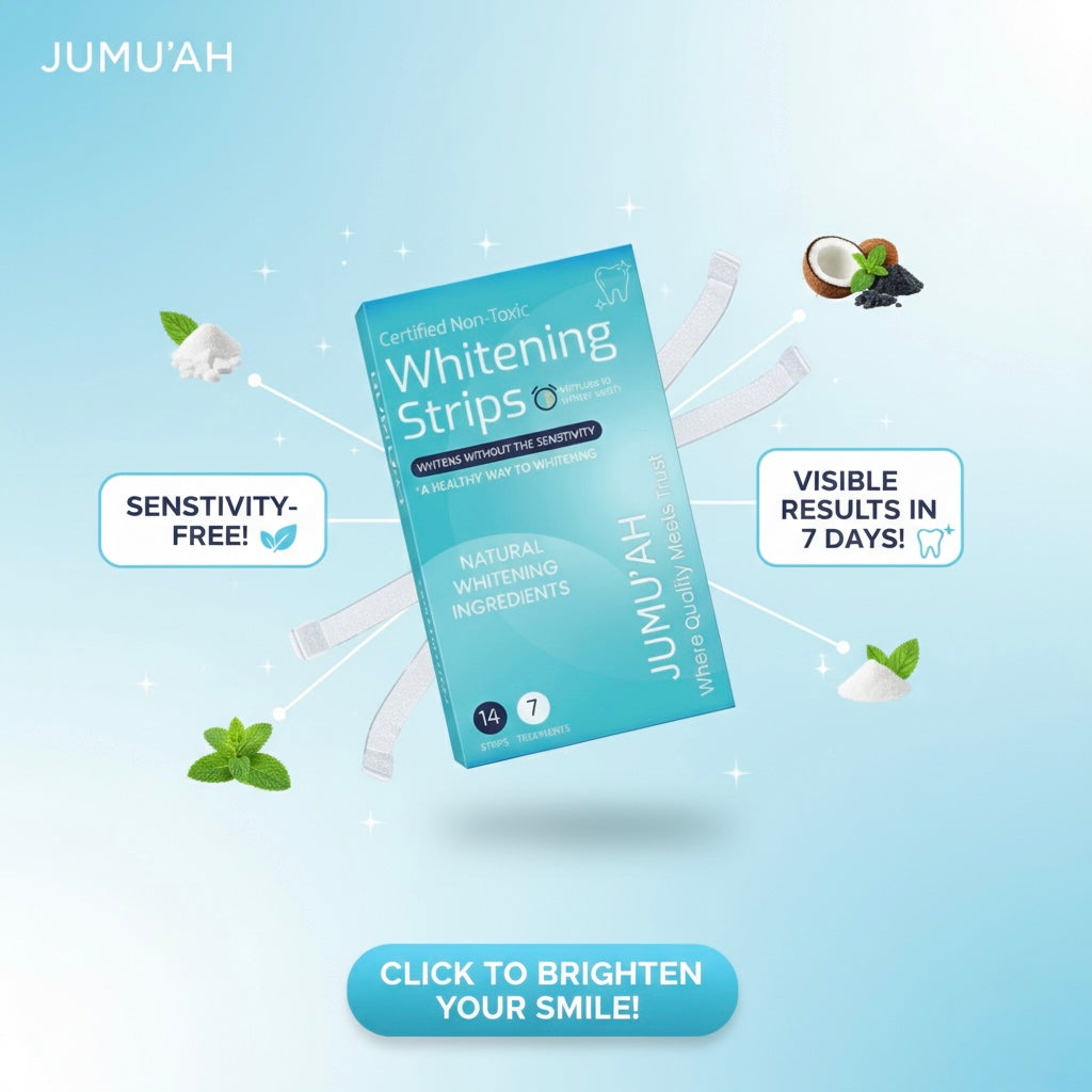 Jumu’ah Teeth Whitening Strips - 7 Treatments - 14 Strips